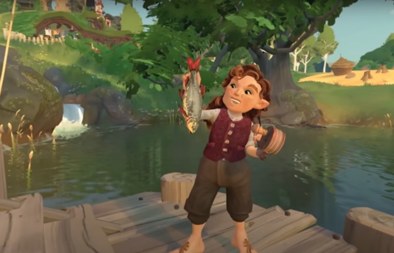 tales of the shire trailer image showing an avatar fishing