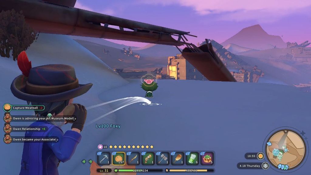 Capturing a monster in Sandrock