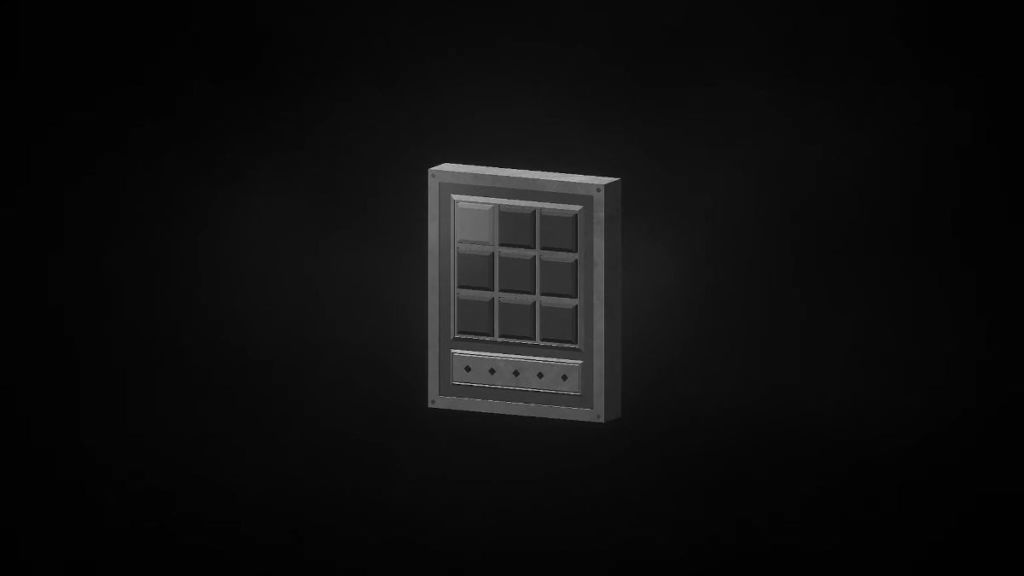 A keypad with no numbers in Lorelei and The Laser Eyes
