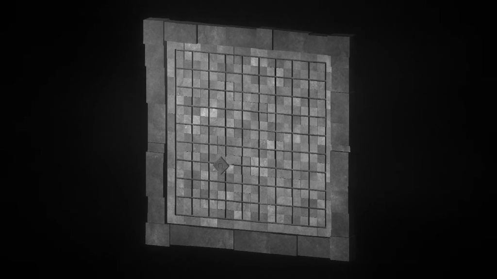 Lorelei solving the catacomb puzzle in row 2