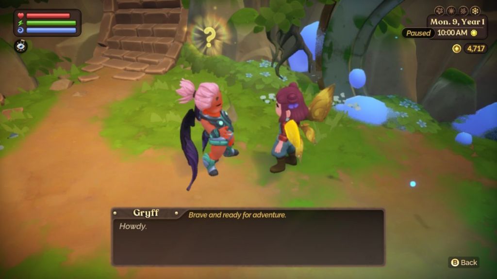 Accept quest from Gryff to find Fallen Stars