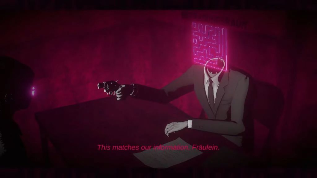 Lorelei being interrogated