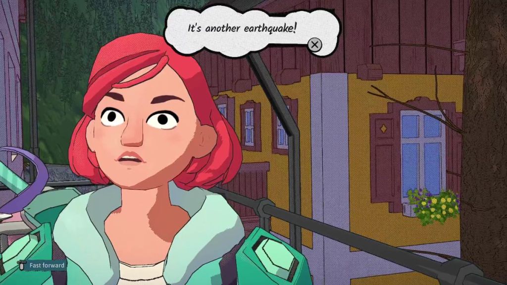 Luisa shocked at earthquake in Dungeons of Hinteberg