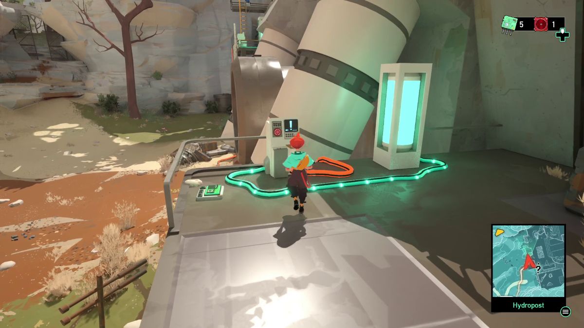 Use the console on the right side of the pipe entrance to open up the gate.