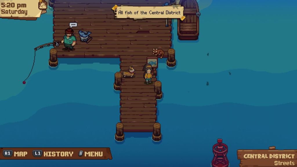 finding a fishing Spot in Bloomtown