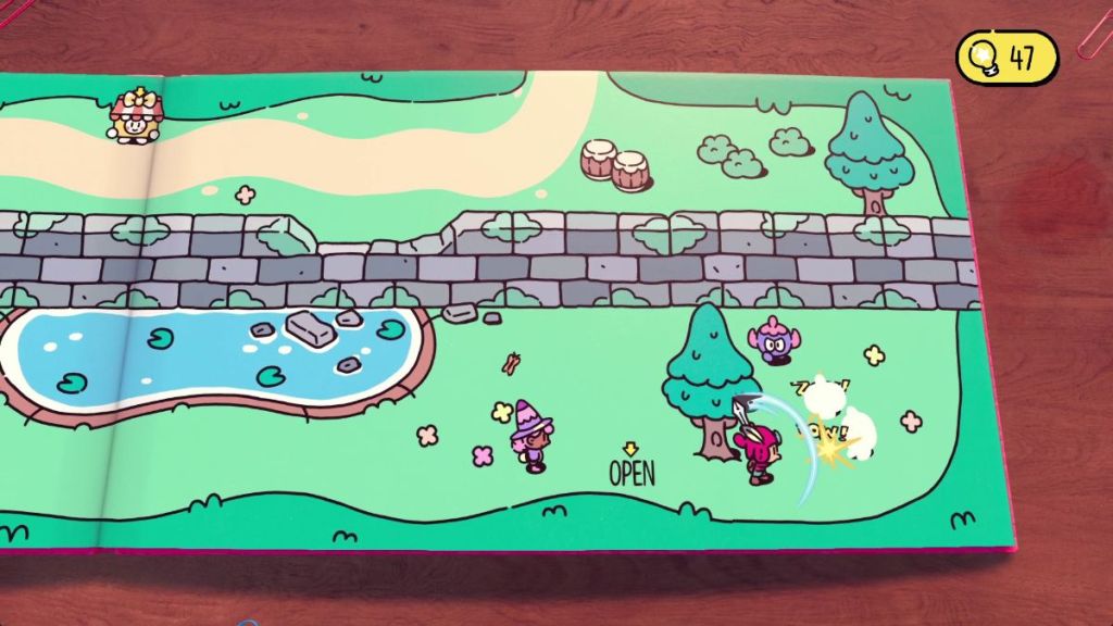 Step 2 to solve Plucky Squire gate puzzle in Chapter 2