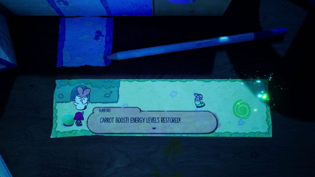 feed the bunny in the plucky squire