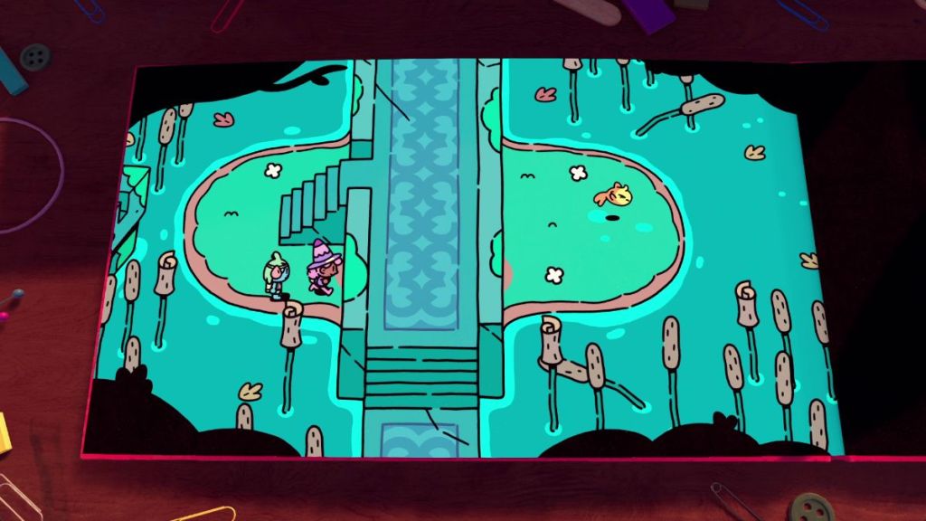 how to reach the flopping fish in The Plucky Squire