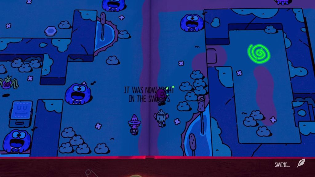 day and night frog puzzle in The Plucky Squire