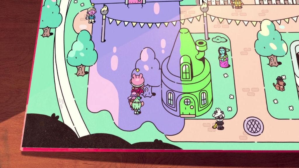 Pig location in Chapter 5 The Plucky Squire