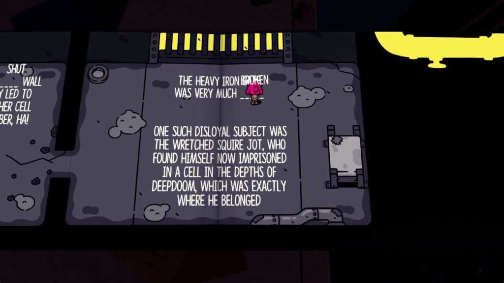 how to exit the cell in The Plucky Squire