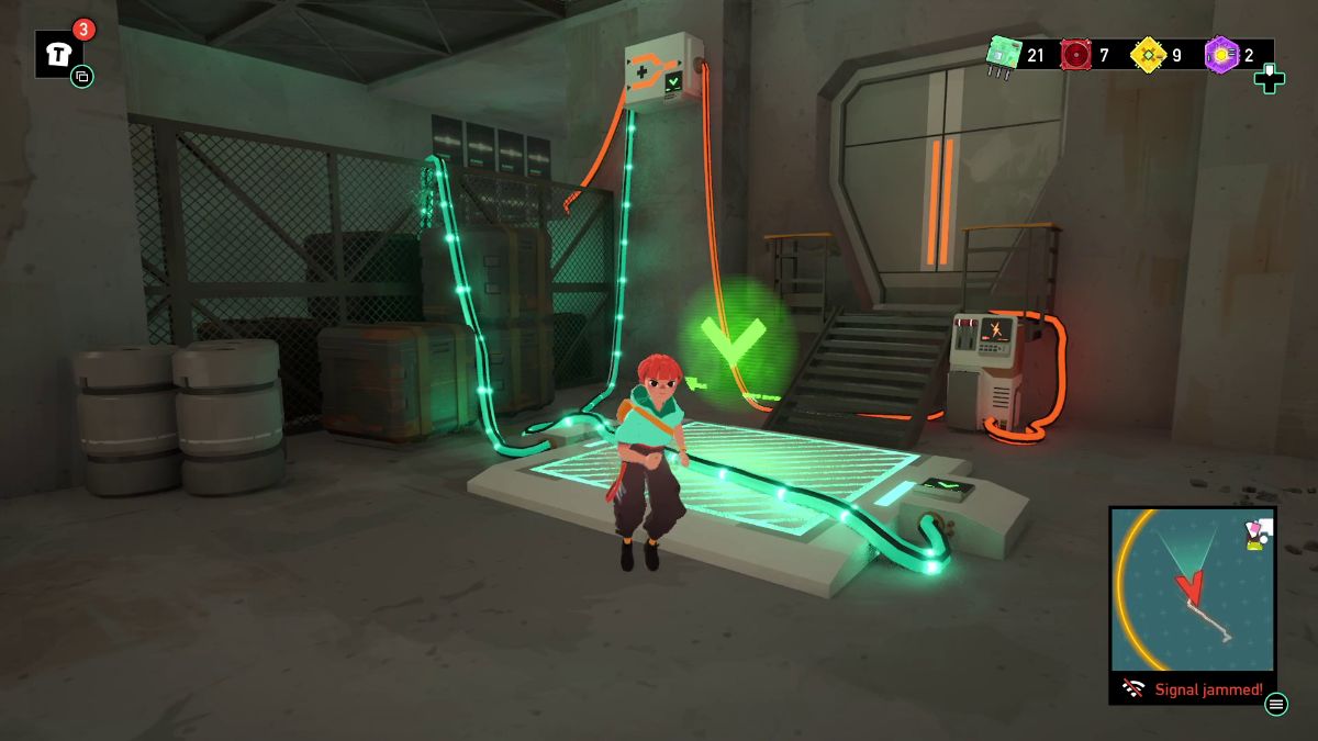 Drop down and stand on the sensor on this floor.