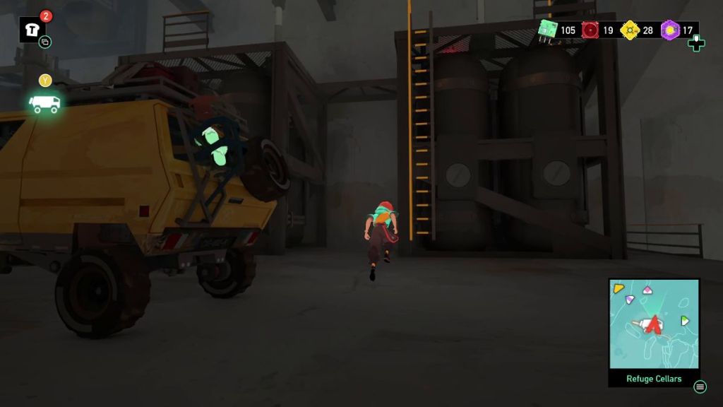 Sauge climbs the ladder.