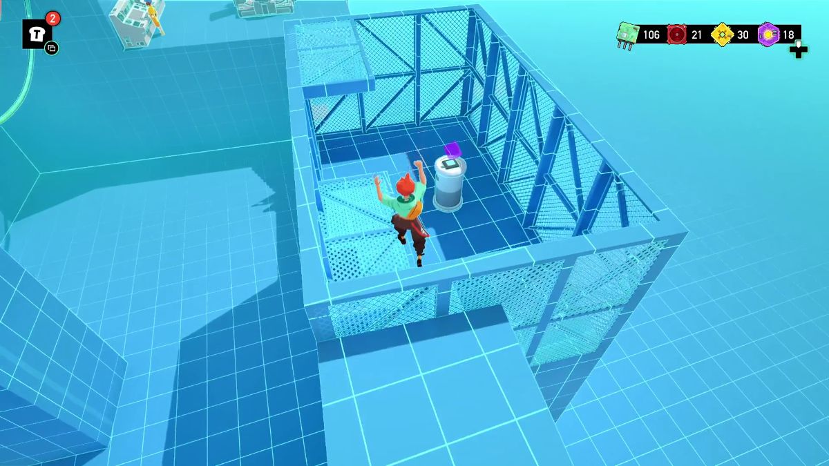 Drop down to the fenced area and grab the TARAASK FRAGMENT. Report to Néfle to continue.