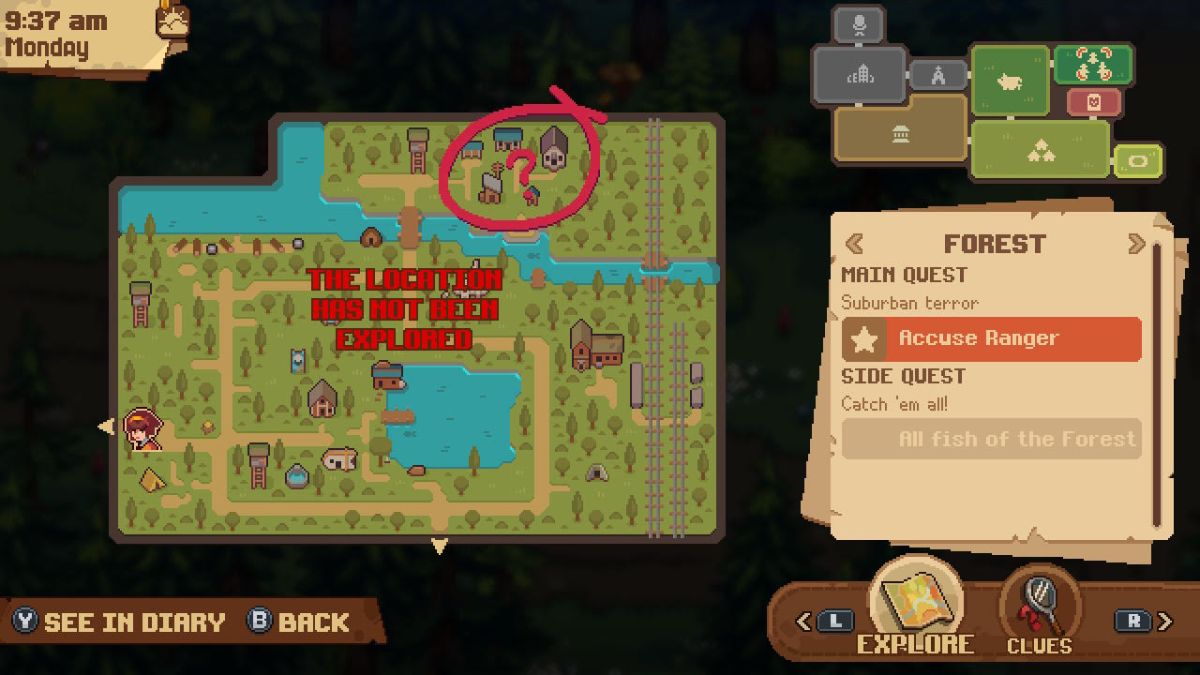 Accuse Ranger map location Bloomtown