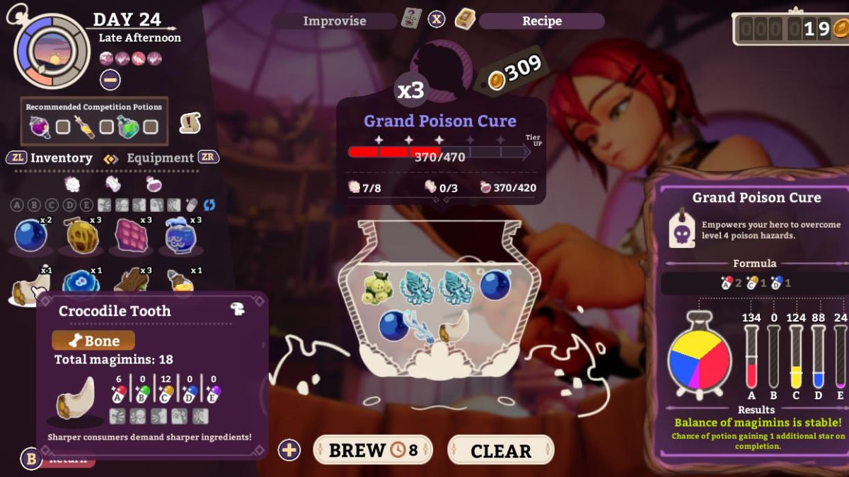 Grand Poison Cure Recipe Potionomics