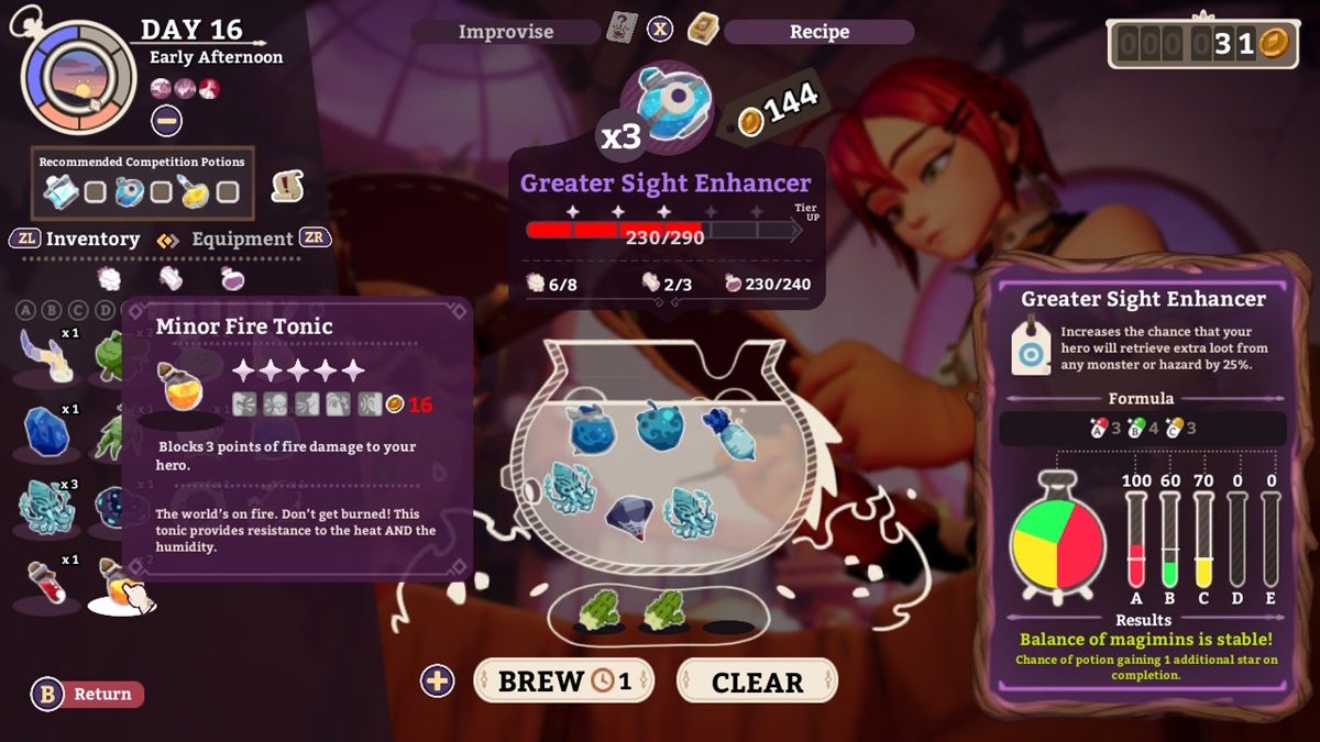 How to Brew Greater Sight Enhancer Potionomics