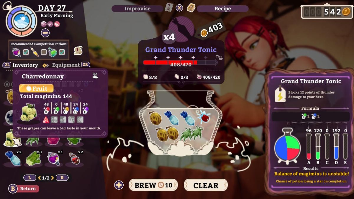 How to make Grand Thunder Tonic Potionomics