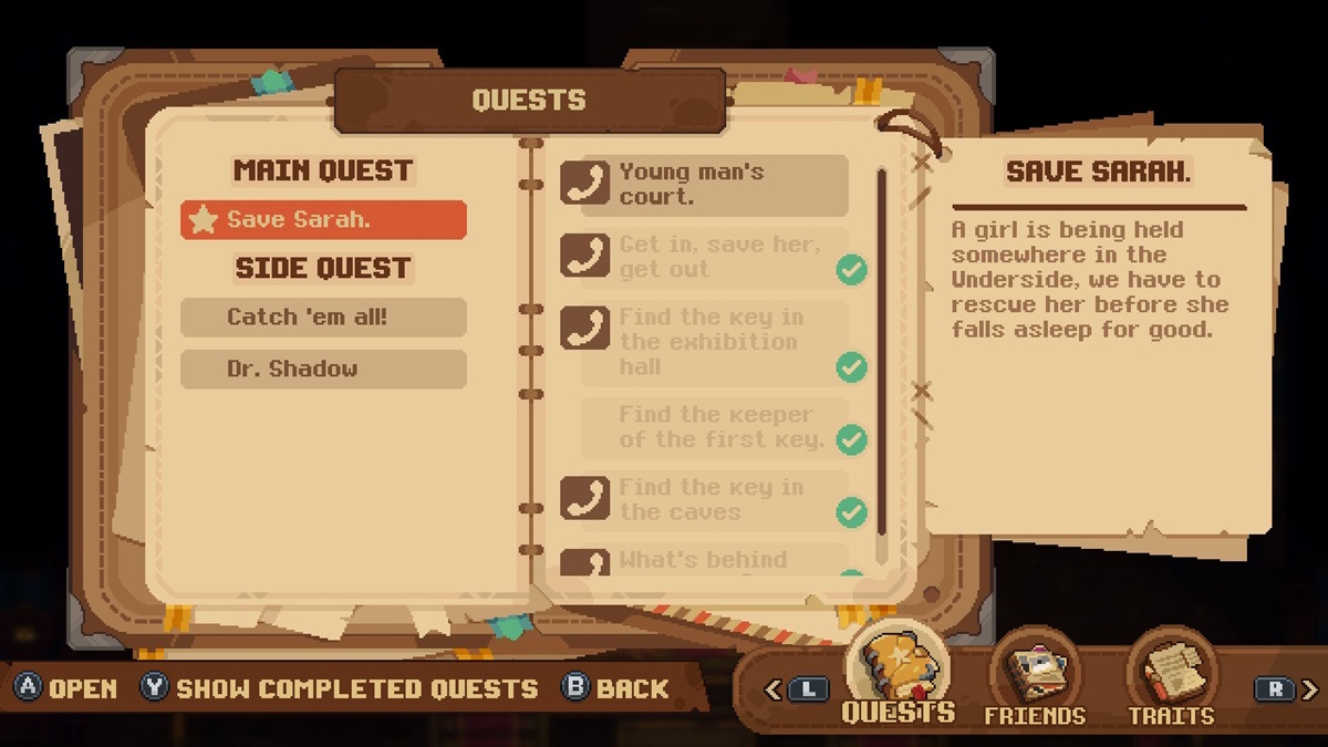 Save Sarah Main Quest Bloomtown