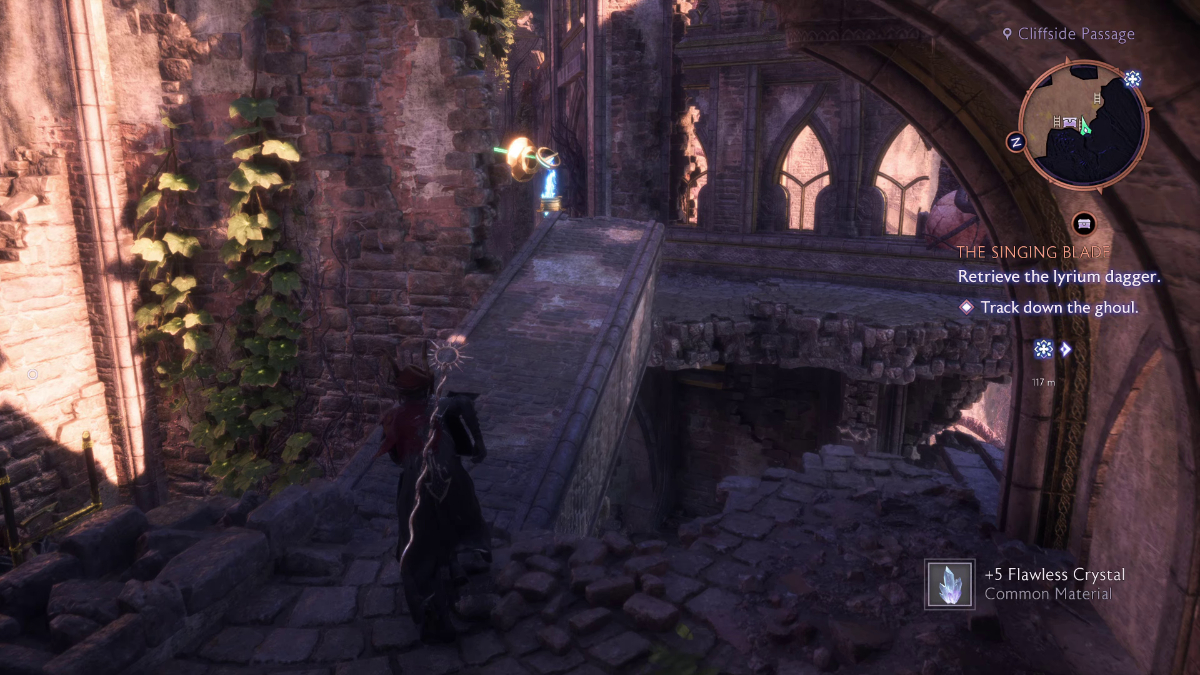 Point it toward the magic receiver on the left to open the gate.