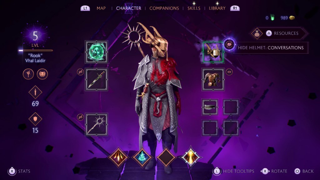 Dragon Age the Veilguard helmet visuals