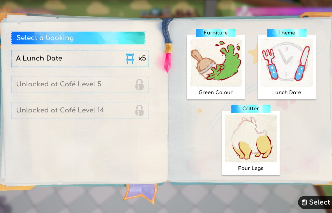 Booking Critter Cafe
