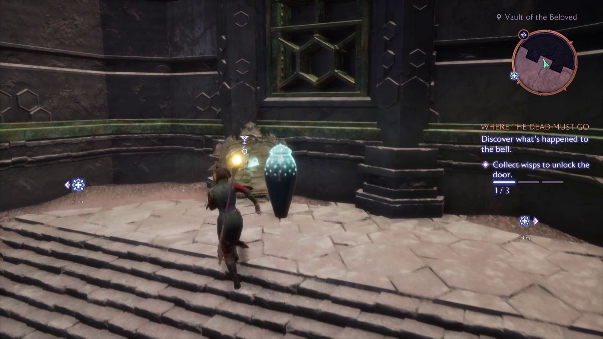 There's a second Wisp on the north west corner of the hallway, just up the stairs.