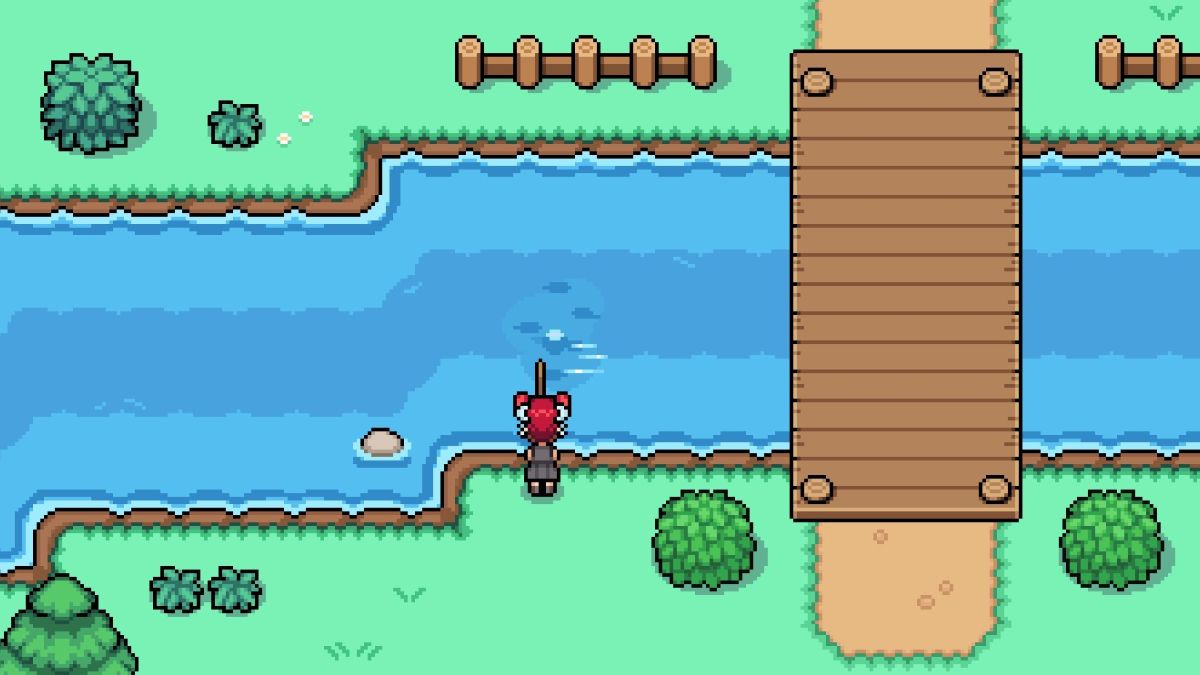A character Fishing in Fields of Mistria