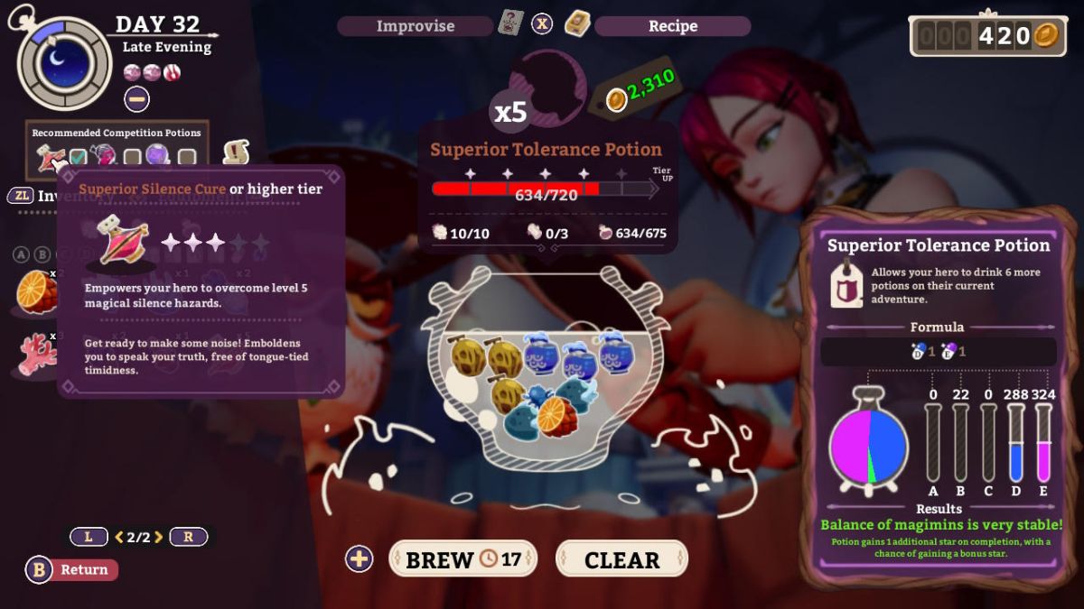 How to brew Superior Tolerance Potion to Beat Anubia