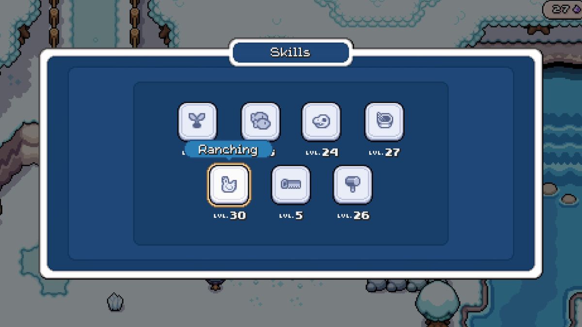 Screenshot of the Ranching Skill icon in Fields of Mistria