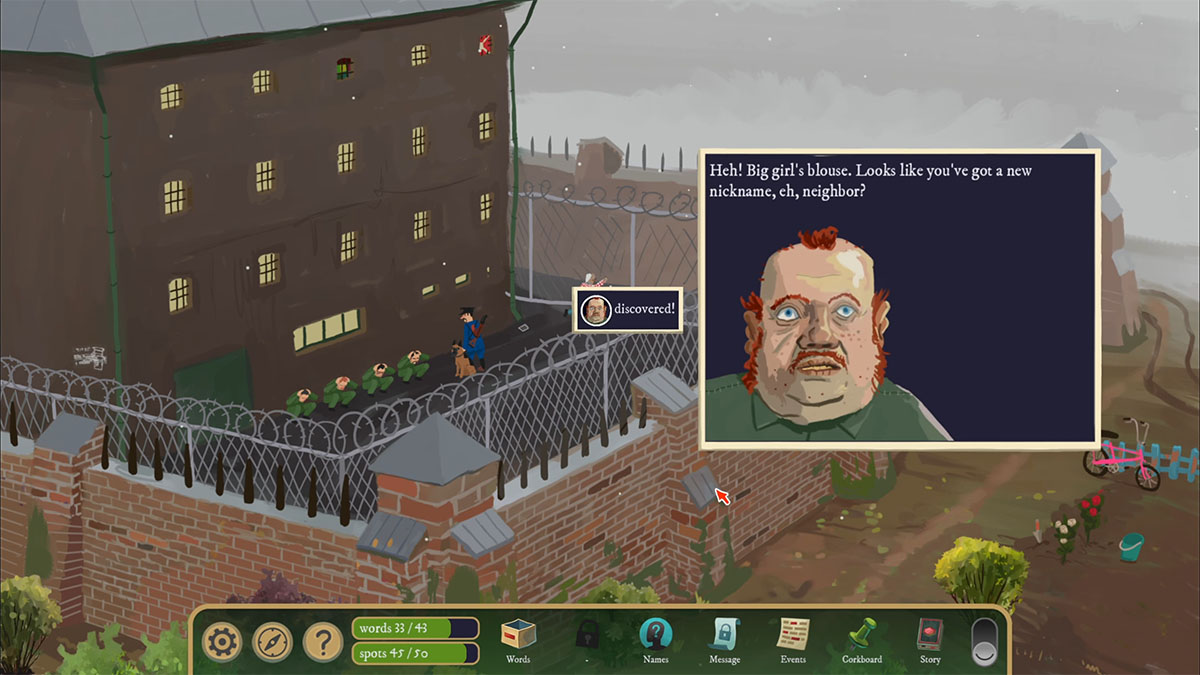 The second inmate calls the fourth inmate "neighbor"
