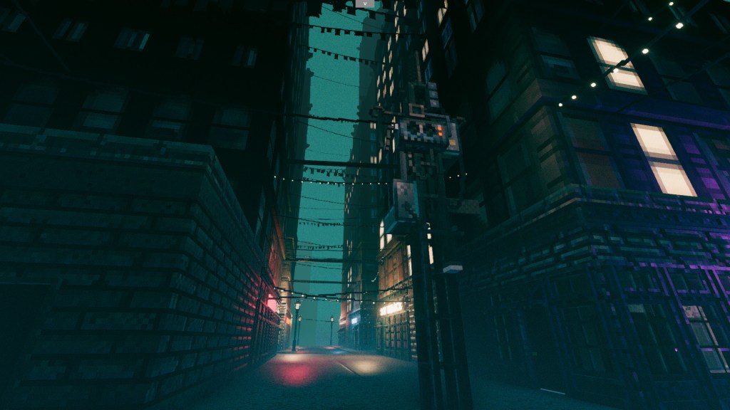 A foggy night in Shadows of Doubt