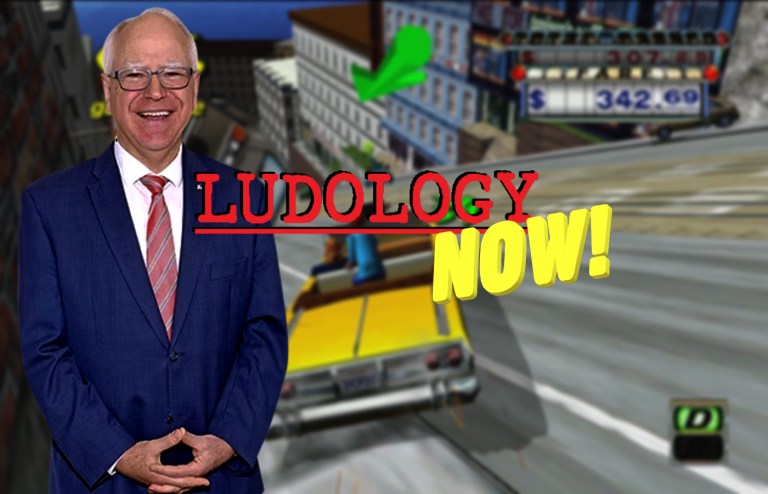 Tim Walz Crazy Taxi Ludology Now