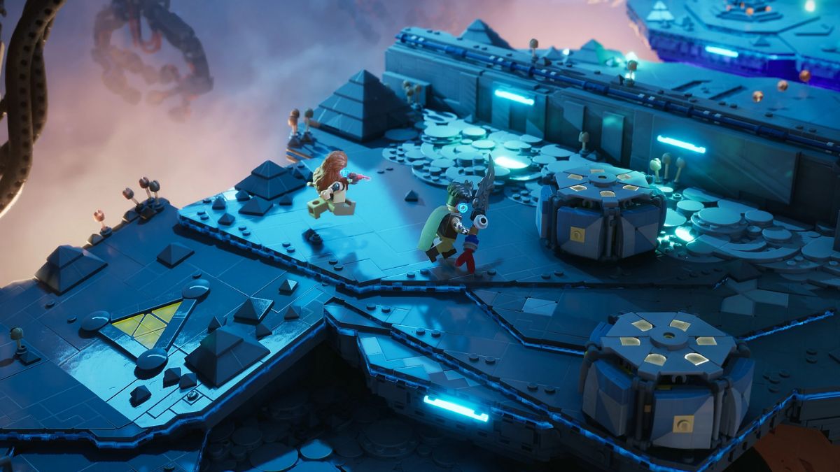 rost and aloy in cauldron in lego horizon adventures