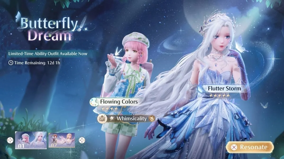 Butterfly Dream Limited Time Outfit Infinity Nikki
