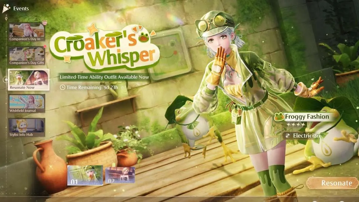 Croaker's Whisper Limited Time Outfit Infinity Nikki