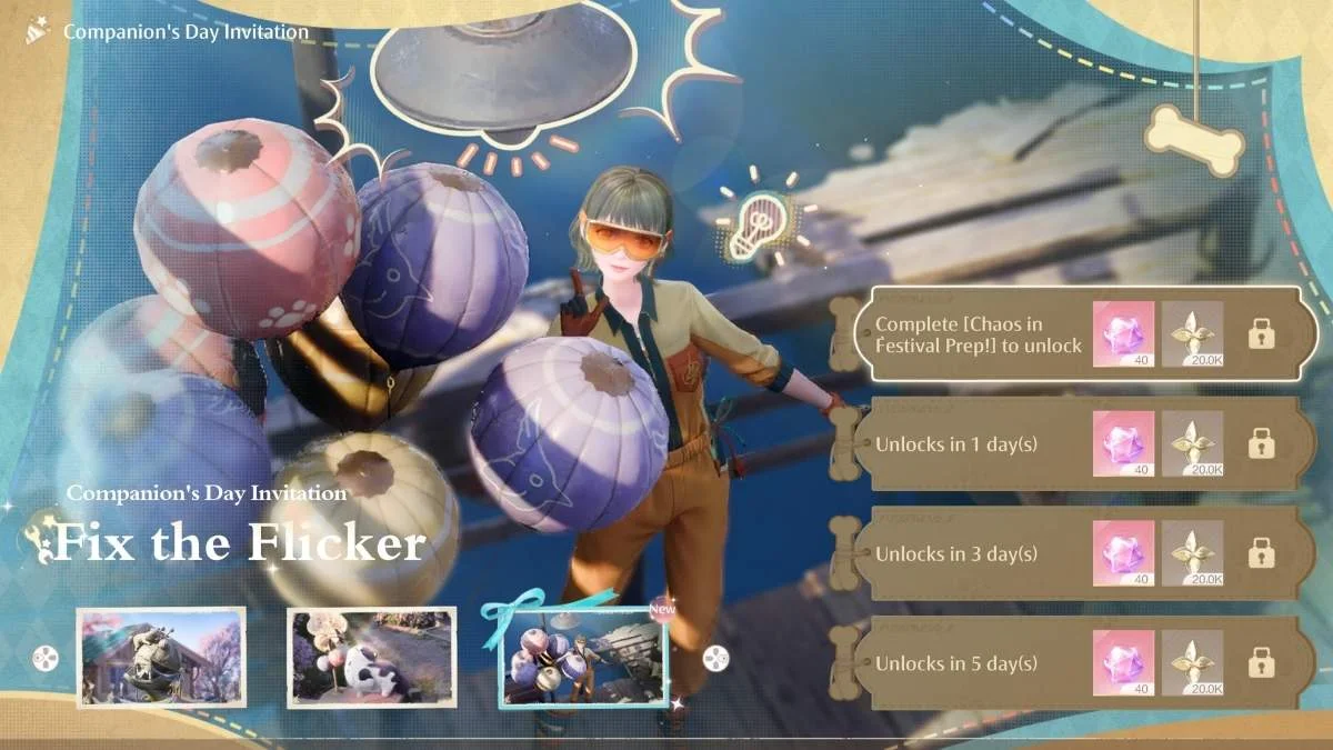 Fix the Flicker Companions Day Event Infinity Nikki