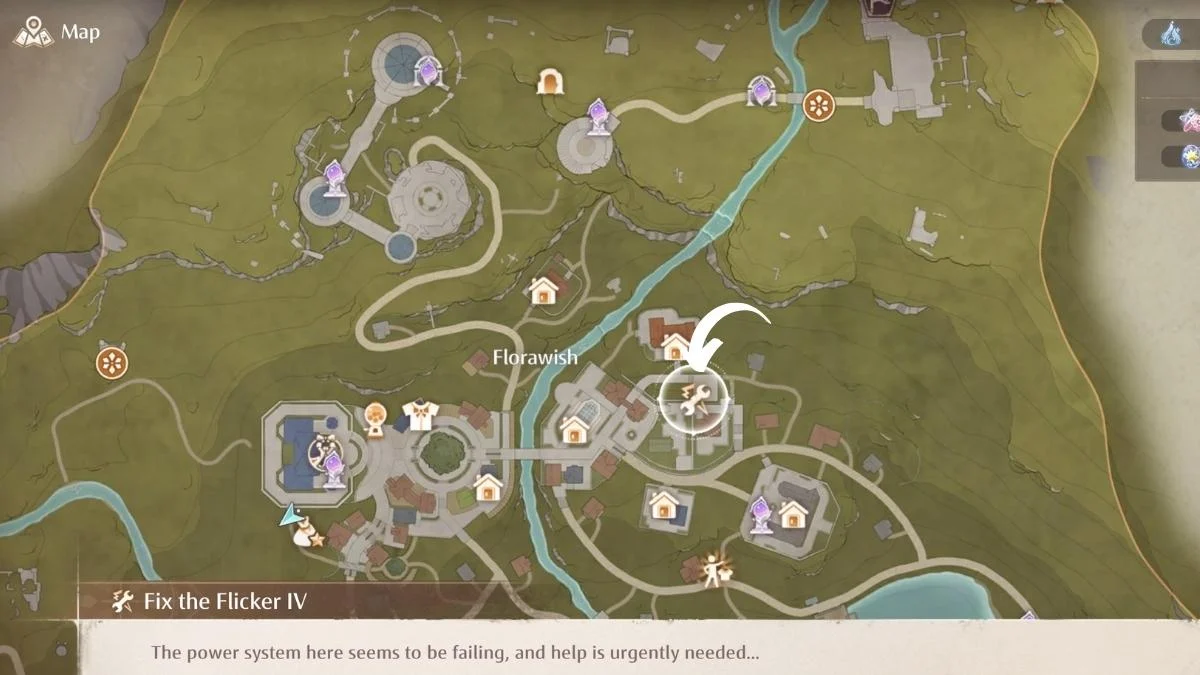 Fix the Flicker IV Map Location