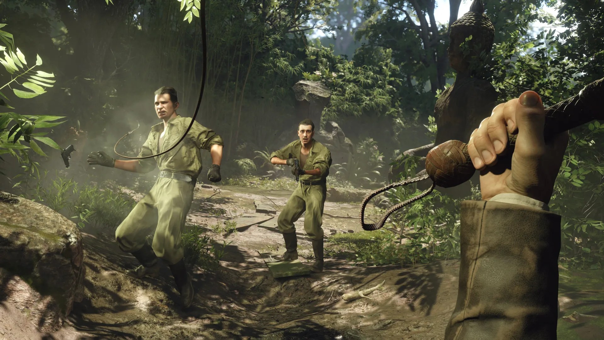Using a whip on a Nazi in Indiana Jones and the Great Circle