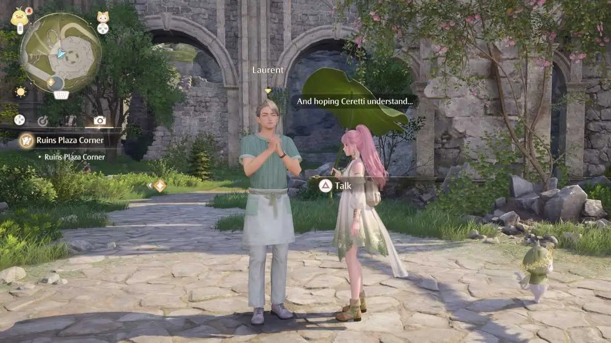 Talk to Laurent to start Sweet Wishes, Aligned Hearts