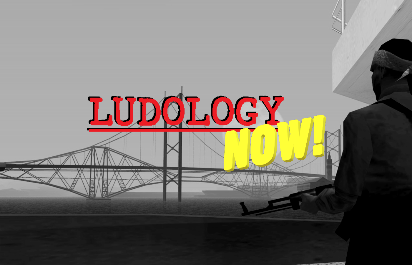 A man holding a rifle stares into the sunset in GTA San Andreas