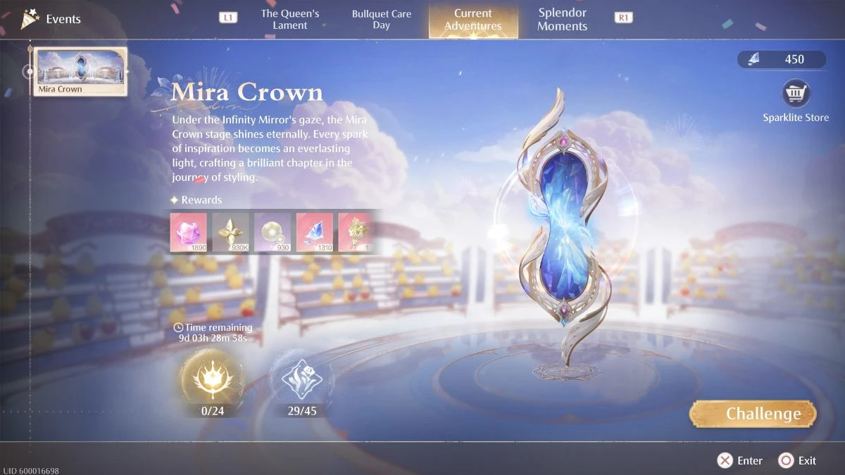 Mira Crown Event Infinity Nikki