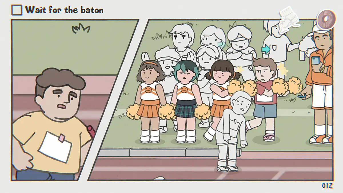While Waiting cheerleader