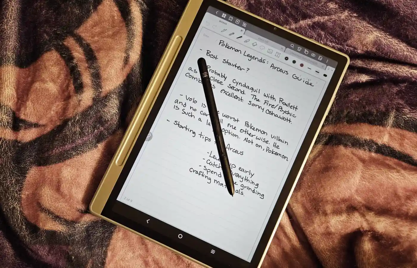 Magic Note Pad in Use