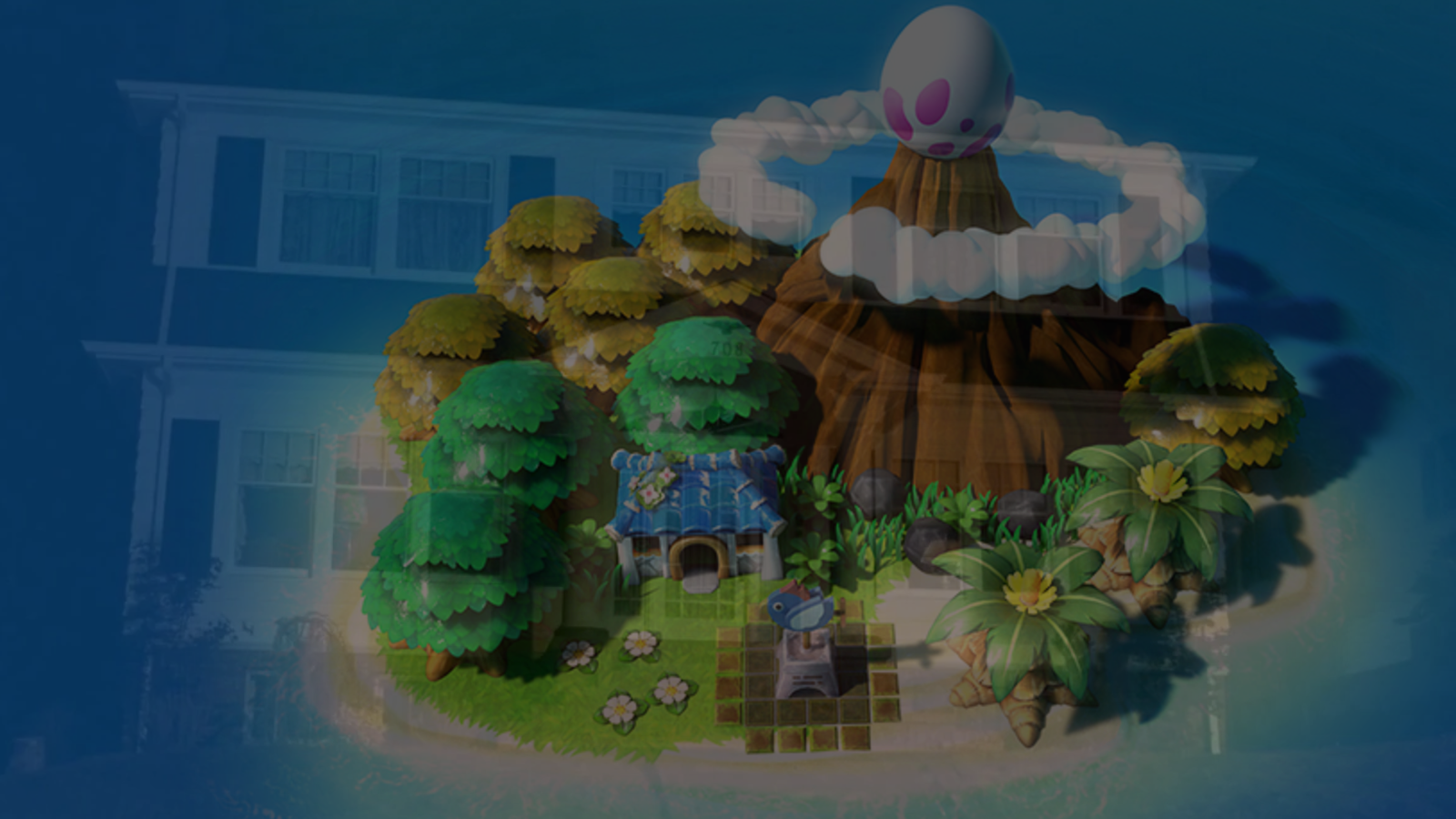 The Island from Links Awakening With The Palmer House Superimposed Over It.