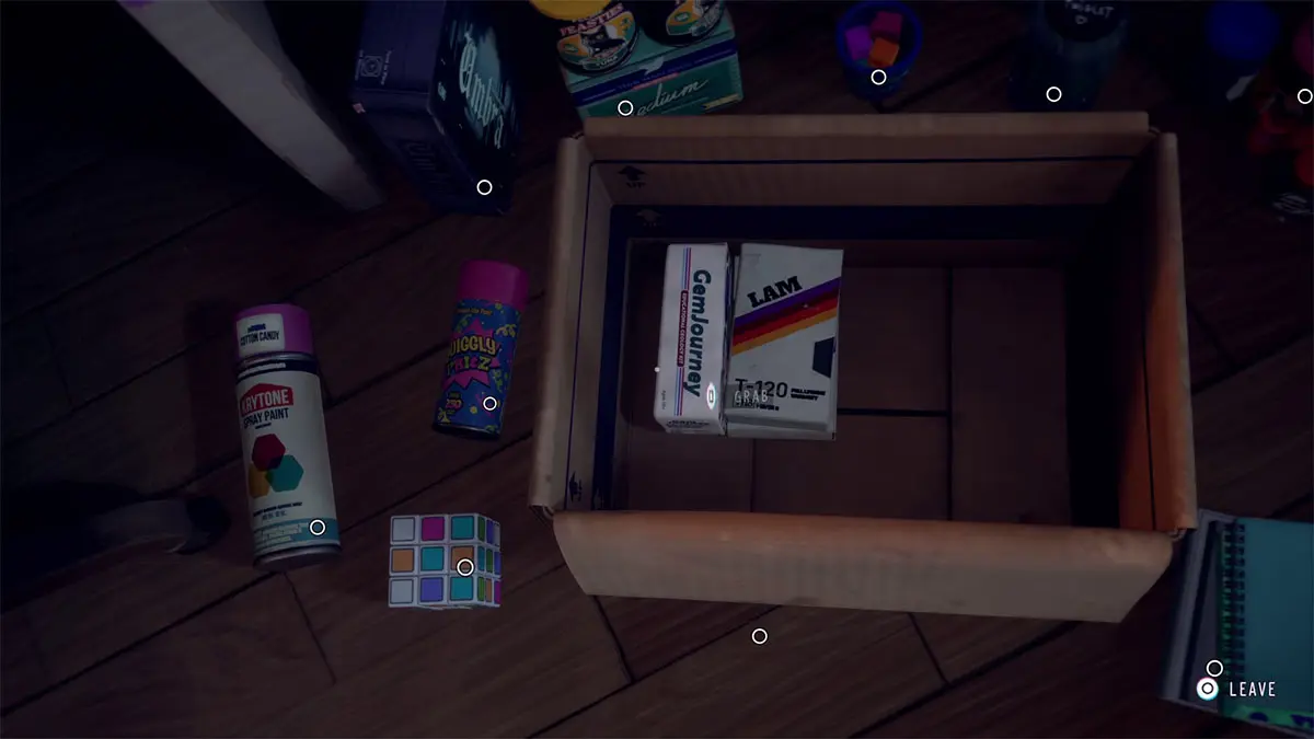 Place her medicine on the top-left corner.