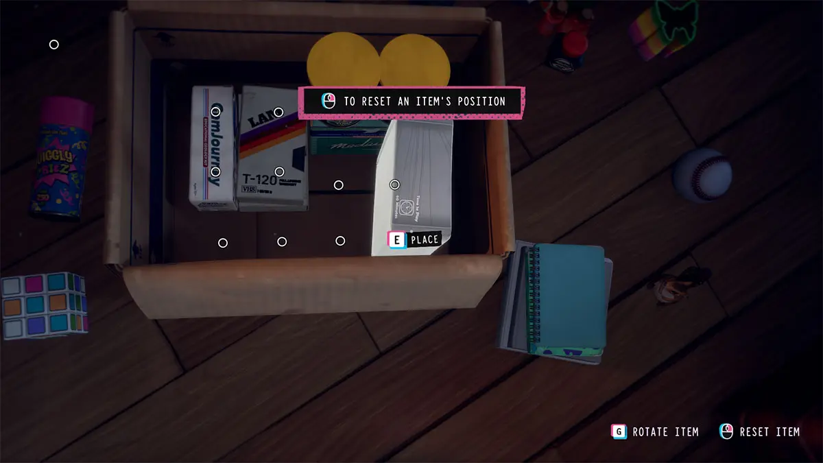 Place the Umbra box against the right wall of the box.