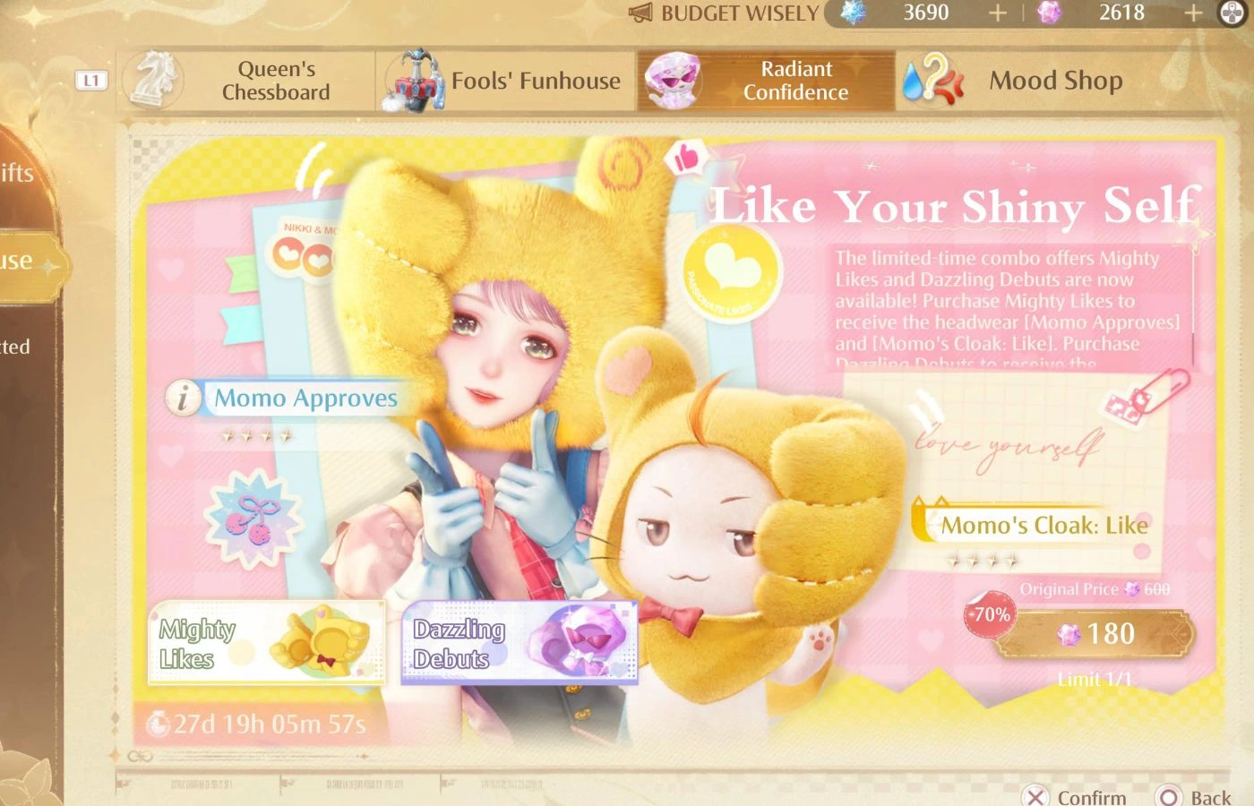 radiant confidence infinity nikki