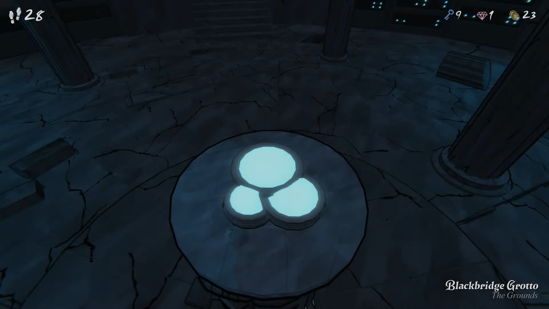 Use a fire source to scorch the sundial, revealing hidden slots for microchips