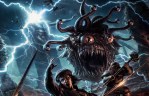 People being chased by a beholder in D&D